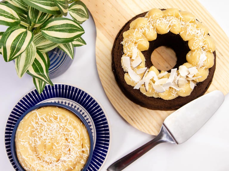 Rosquinha com cobertura de chocolate