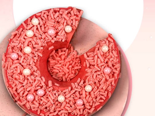 Bolo rosa do Receituario Pink Inspiration