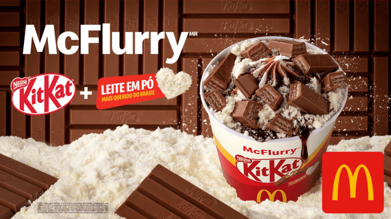 Novo Sabor McFlurry KitKat com Leite em Pó