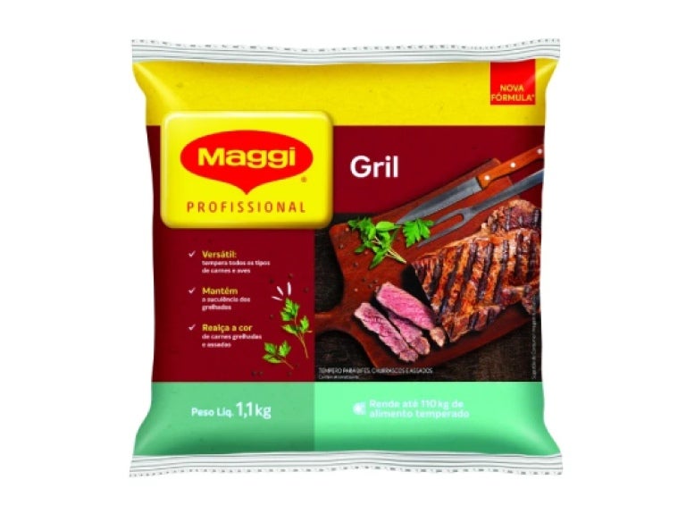 Embalagem tempero gril Maggi de 1,1kg