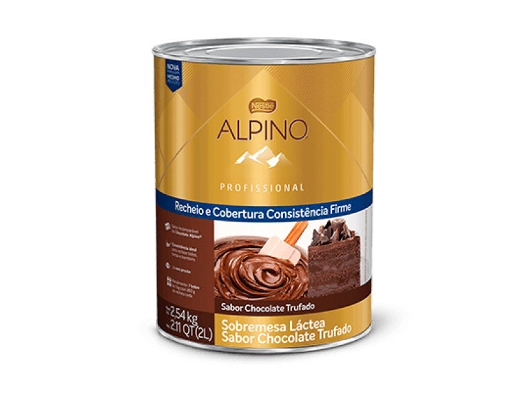 Lata de Recheio e Cobertura Chocolate ALPINO 2,54Kg
