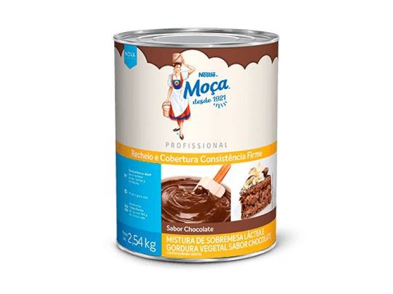 Lata de Recheio e Cobertura Chocolate MOÇA 2,54kg