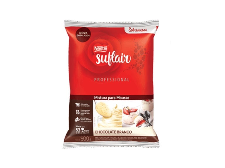 Mistura para Mousse Sabor Chocolate Branco Suflair 500g