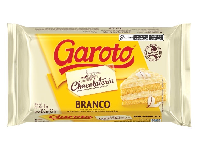 Barra de Chocolate Branco Garoto 1kg Ideias para Páscoa