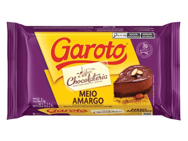 Barra de Chocolate Garoto Meio Amargo 1kg Ideias para Páscoa