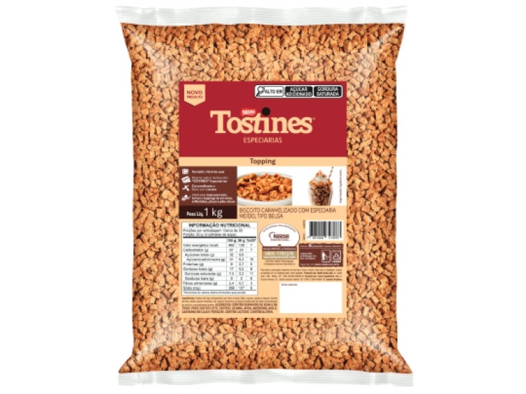 Embalagem do produto tostines, com informações nutricionais