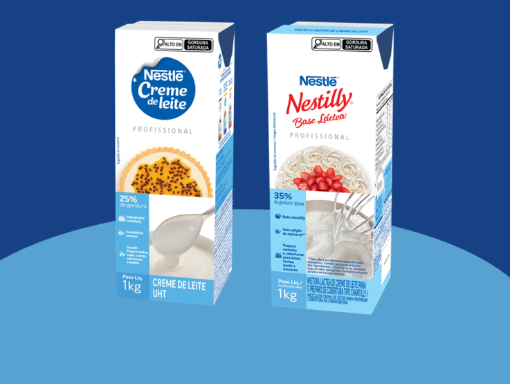 Os produtos Creme de Leite Nestlé Professional