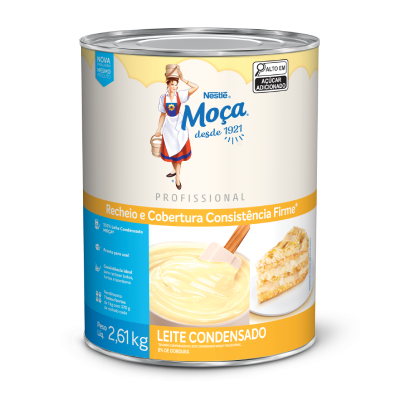 Lata Recheio e Cobertura Sabor Leite Condensado Moça 2,6kg