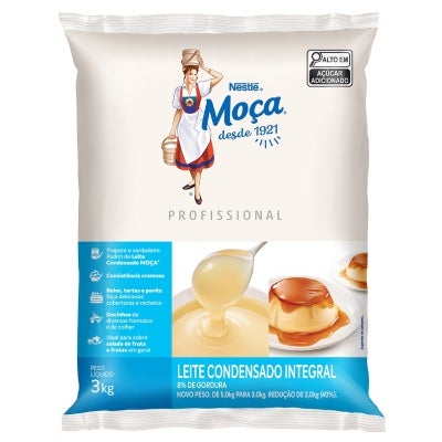 Bag de Leite Condensado Profissional Moça 3kg
