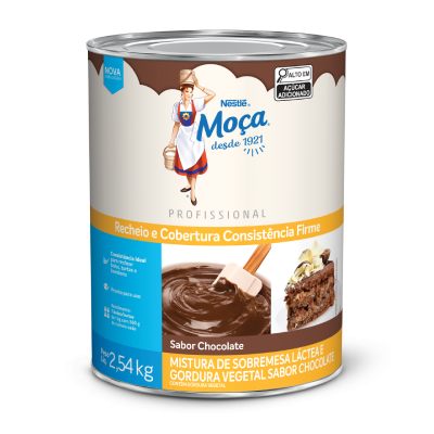 Lata de Recheio e Cobertura Chocolate Moça 2,54kg