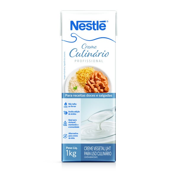 Caixa Creme Culinário NESTLÉ® 1kg visão frontal