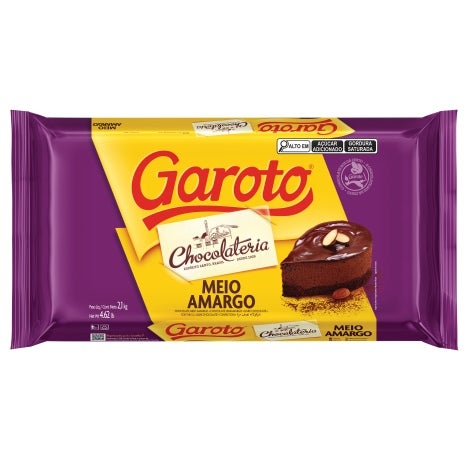 Barra de Chocolate Garoto Meio Amargo Ideias para Páscoa