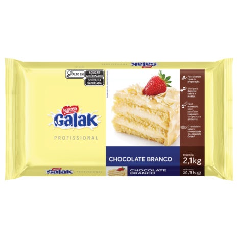 A barra de chocolate Galak 1 kg, de Nestlé Professional, é ideal para uso profissional.