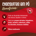 card chocolate em pó