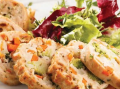 rocambole de frango recheado com legumes