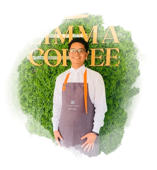 Foto profissional de uma mulher barista